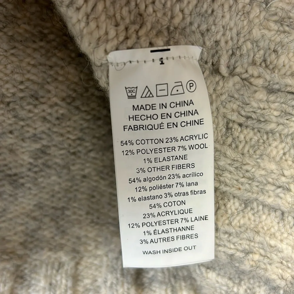MICHAEL Michael Kors Women’s Long Lines Cowl Neck Wool Blend Sweater Size L
